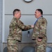 Col. Brian Gunderson, Nevada Air National Guard Director of Staff-Air awards the Maj. Gen. Drennan A. Clark Order of Nevada to Senior Master Sgt. Rommie Brown