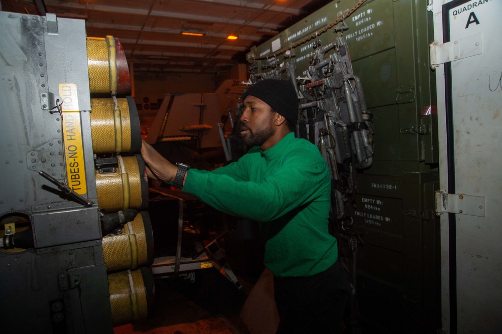 The Harry S. Truman Carrier Strike Group is on a scheduled deployment in the U.S. Sixth Fleet area of operations in support of naval operations to maintain maritime stability and security.