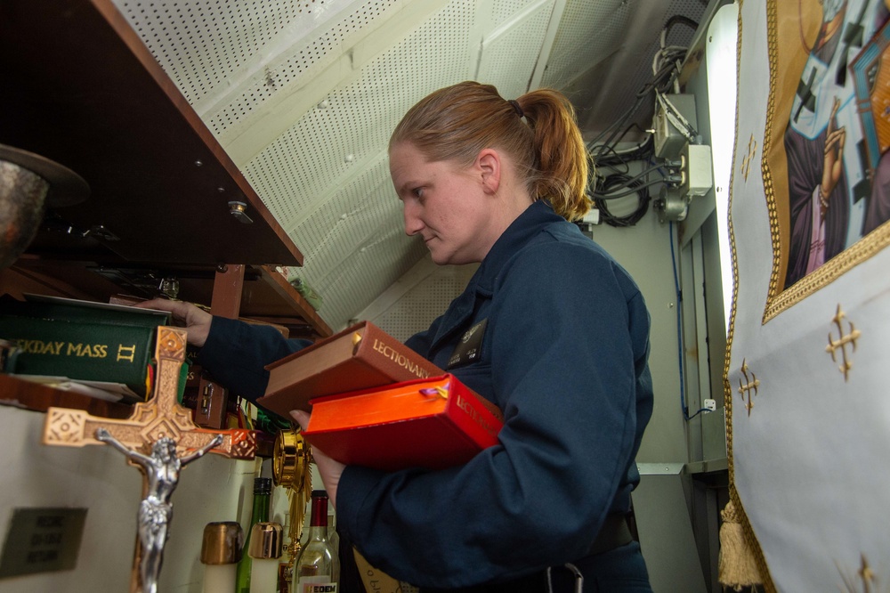 The Harry S. Truman Carrier Strike Group is on a scheduled deployment in the U.S. Sixth Fleet area of operations in support of naval operations to maintain maritime stability and security.