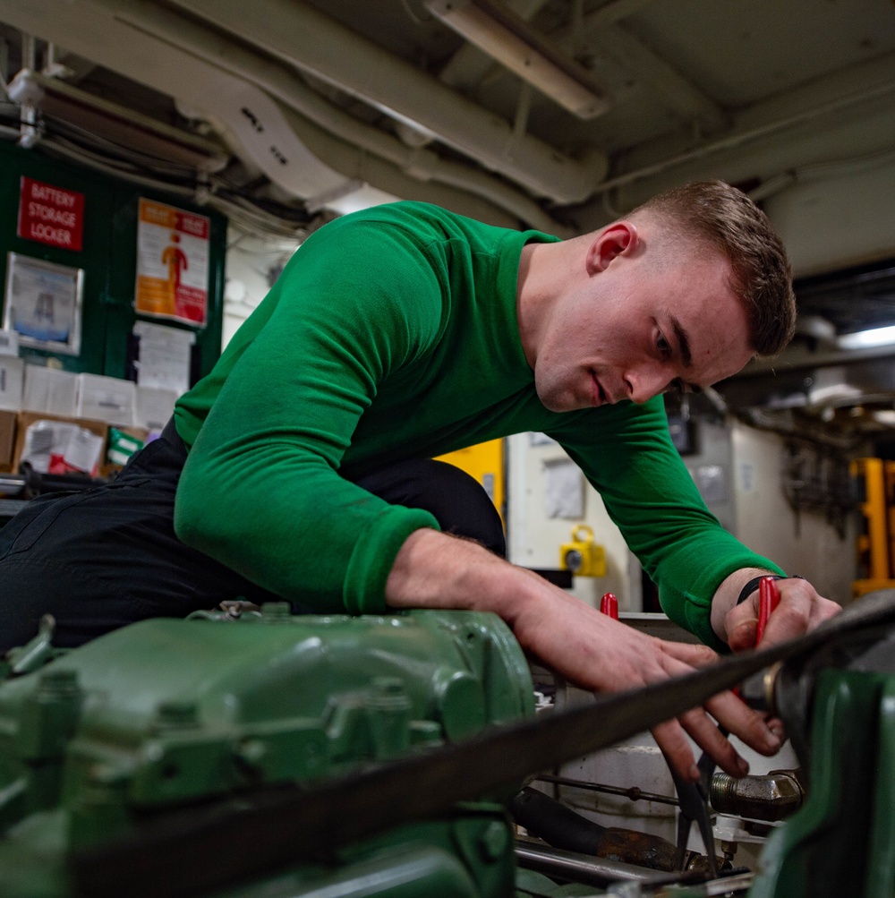 The Harry S. Truman Carrier Strike Group is on a scheduled deployment in the U.S. Sixth Fleet area of operations in support of naval operations to maintain maritime stability and security.