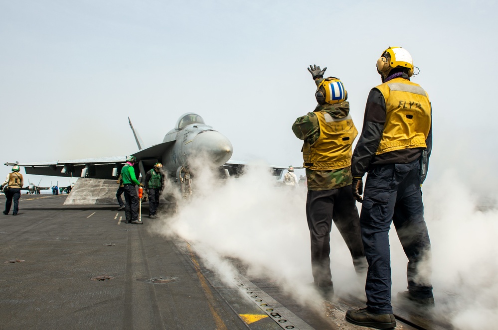 The Harry S. Truman Carrier Strike Group is on a scheduled deployment in the U.S. Sixth Fleet area of operations in support of naval operations to maintain maritime stability and security.