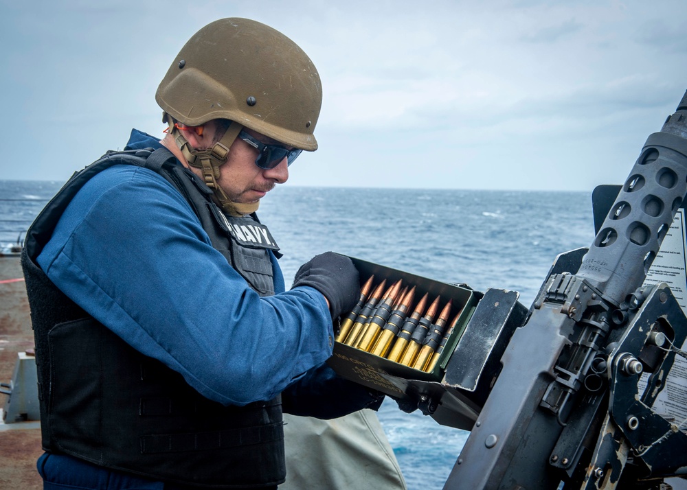 USS Truxtun Conducts Life Fire Exercise