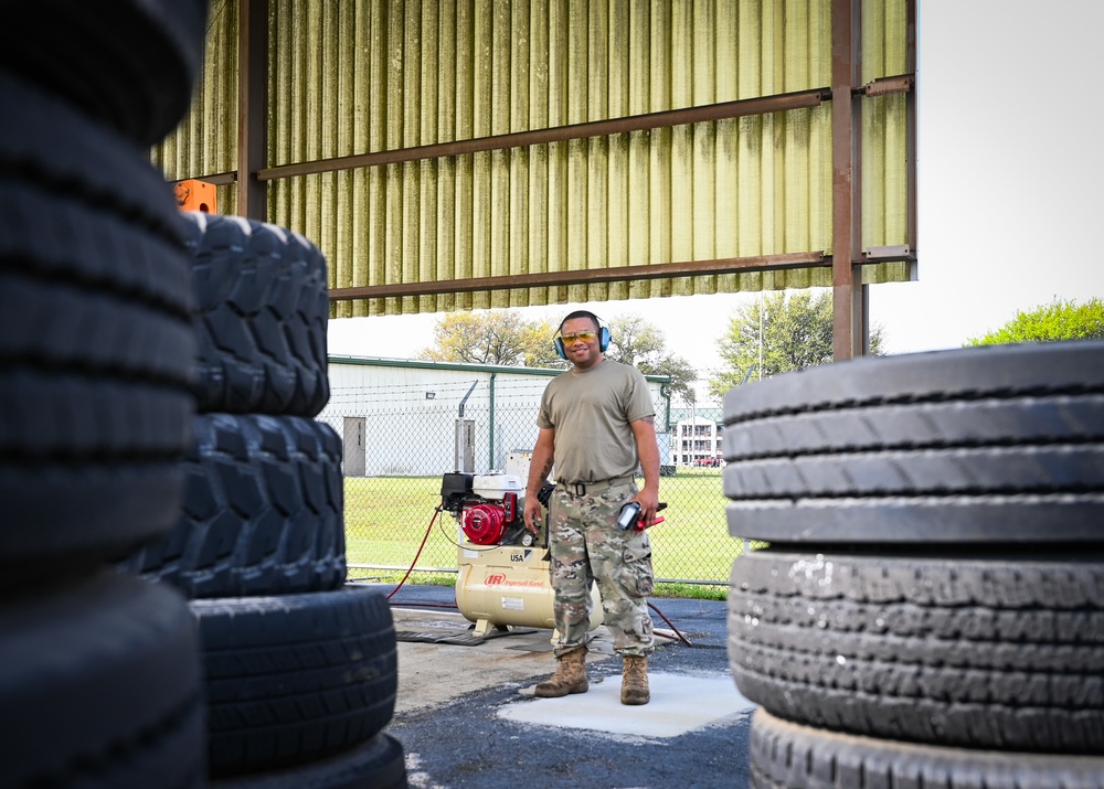 165th Airlift Wing Vehicle Maintenance performs periodic inspections on 165th AW first responder vehicles