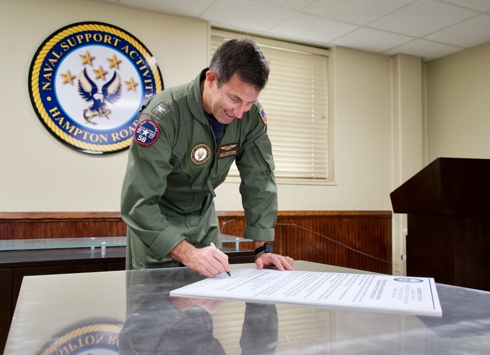 Naval Support Activity Hampton Roads kicks off April with Proclamation Signings