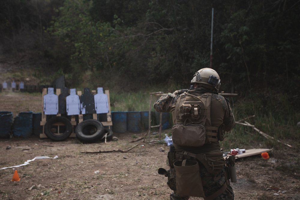 Balikatan 22- U.S. and Philippine Recon Marines Conduct a Close Quarters Range