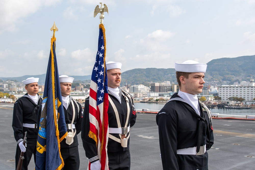 USS America (LHA 6) holds change of command