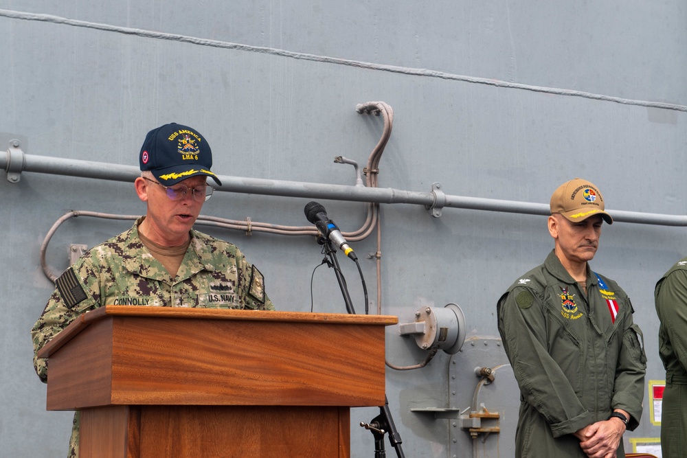 USS America (LHA 6) holds change of command