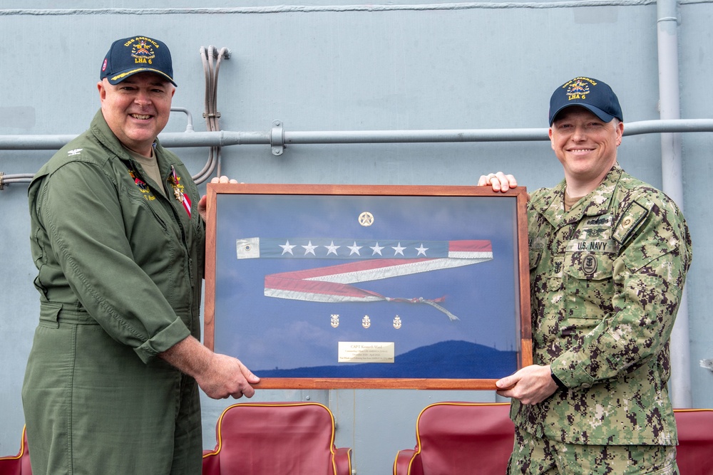 USS America (LHA 6) holds change of command