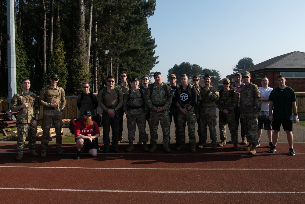 Tri-Base Area Airmen march in remembrance of Bataan Death March