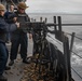 USS San Jacinto conducts a live-fire exercise in the Adriatic Sea.