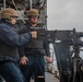 USS San Jacinto conducts a live-fire exercise in the Adriatic Sea.