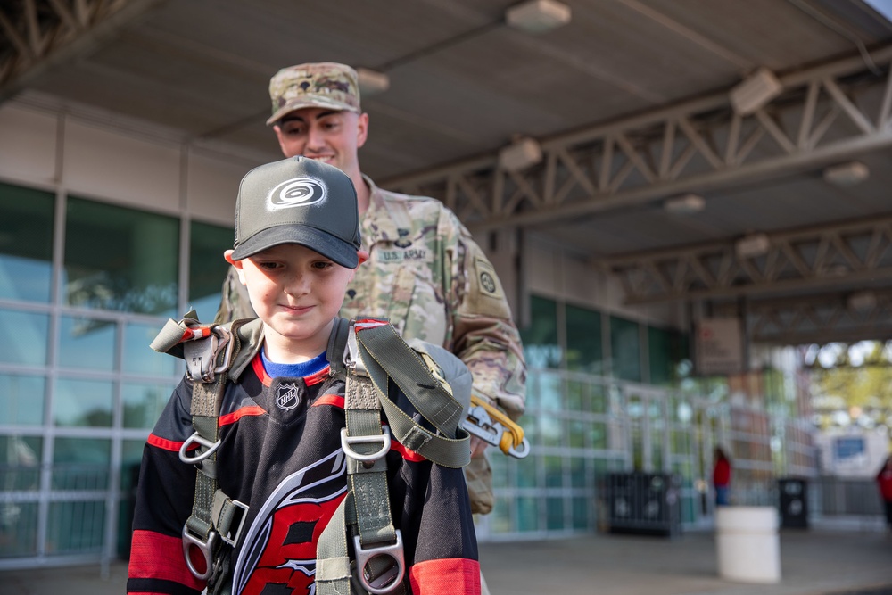 Paratroopers at Carolina Hurricanes Game