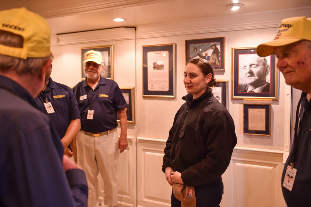 USS Carl Vinson (CVN 70) Conducts Tour for USS Midway Museum Volunteers