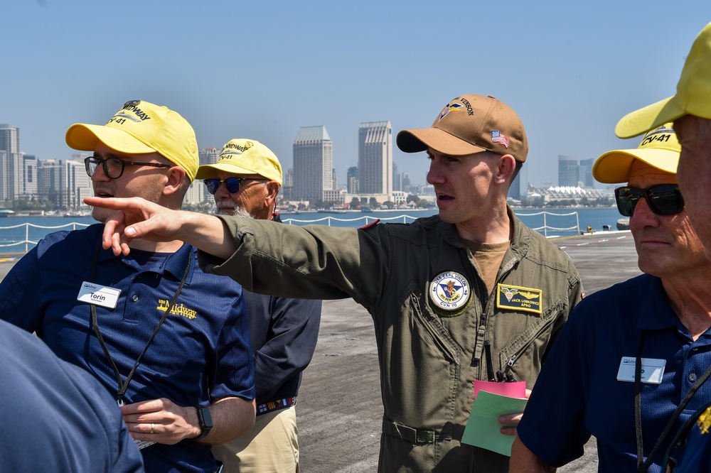 USS Carl Vinson (CVN 70) Conducts Tour for USS Midway Museum Volunteers