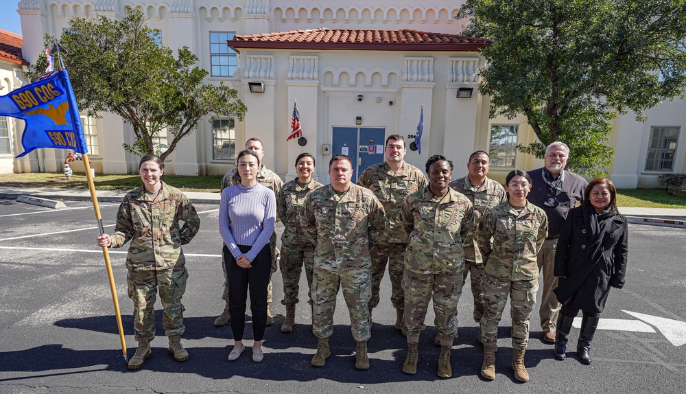 690th Cyberspace Control Squadron takes Squadron photo