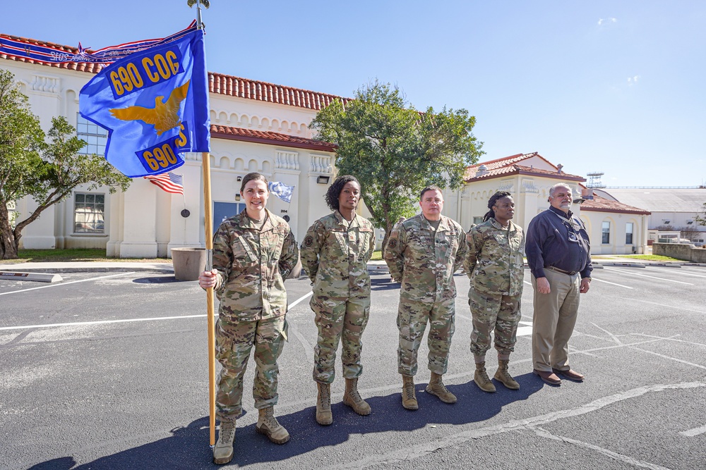 690th Cyberspace Control Squadron takes Squadron photo