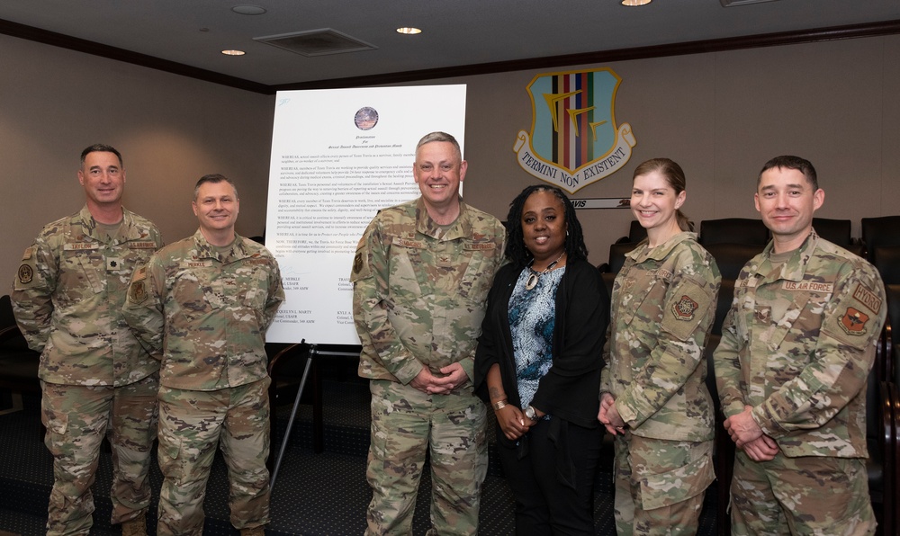 Travis leadership signs proclamations for April