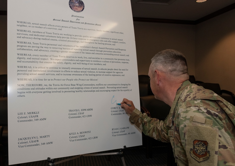 Travis leadership signs proclamations for April