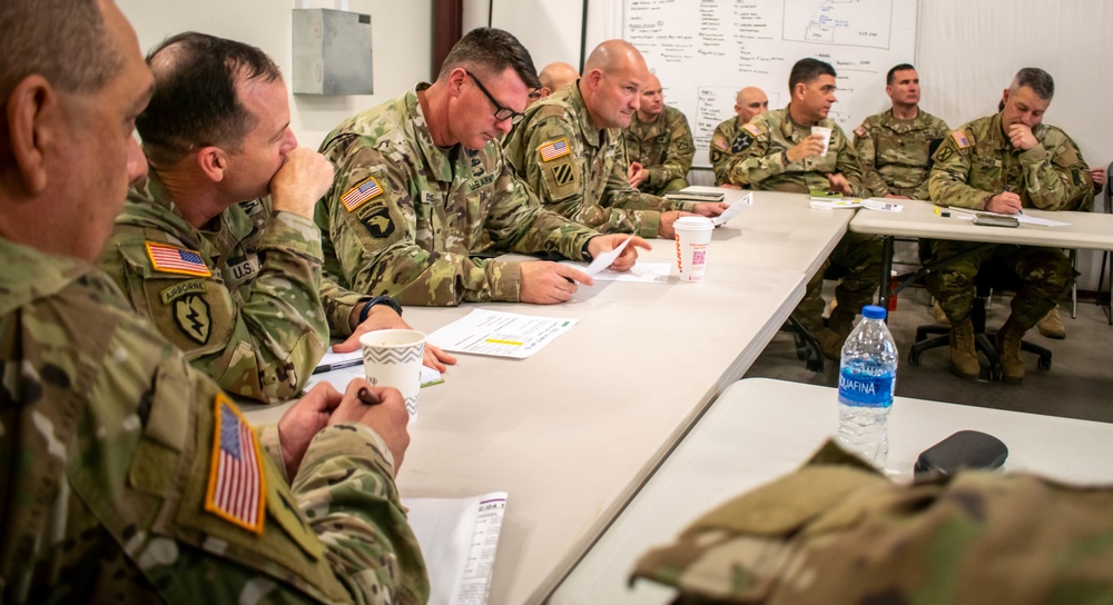 Longhorn Leadership Receives Briefing from Cold Steel Trainers