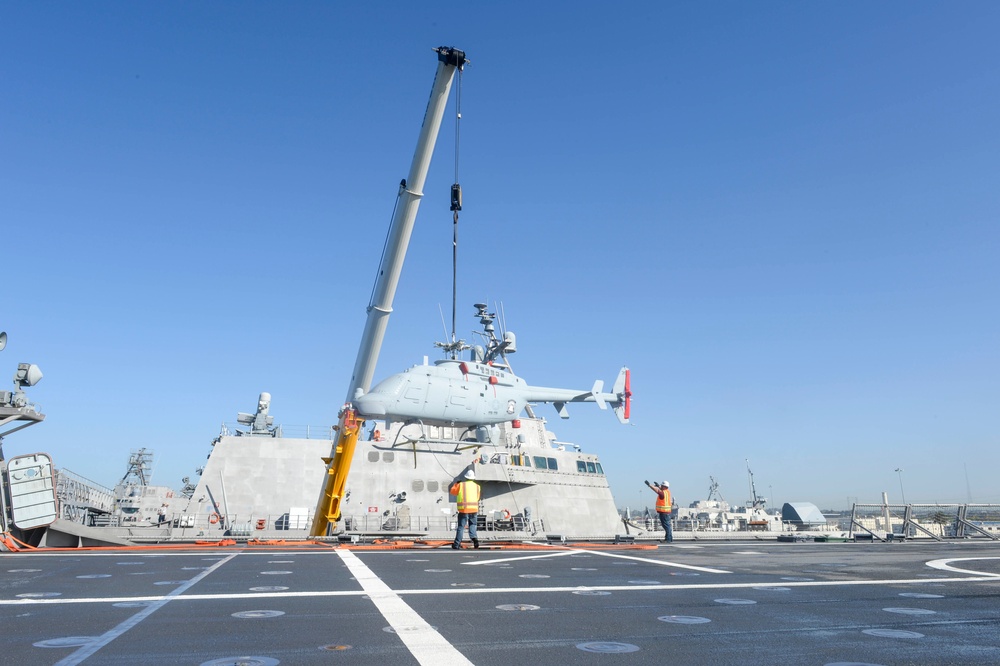 MQ-8C Fire Scout Arrives Onboard USS Montgomery (LCS 8)