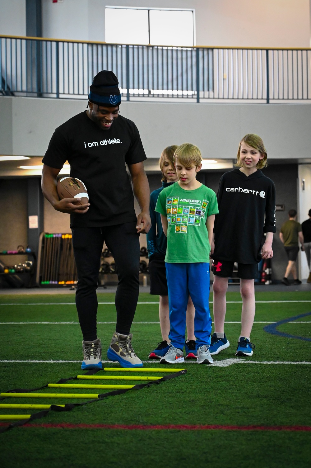 USO Hosts NFL Clinic at Eielson AFB