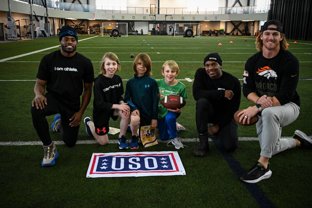 USO Hosts NFL Clinic at Eielson AFB