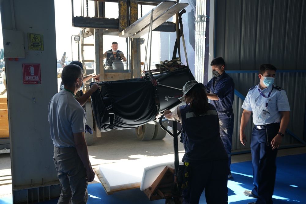 USAFA Falcon Telescope on Display at FIDAE