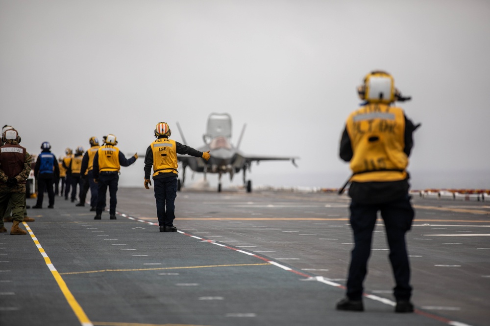 Marine Aircraft Group 13 F-35B Lightning II’s aboard USS Tripoli