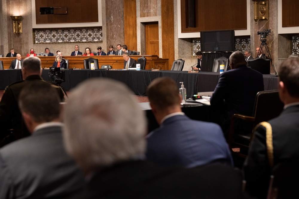 Secretary of Defense, Chairman, Comptroller Provide Testimony to SASC on FY23 Defense Budget Request