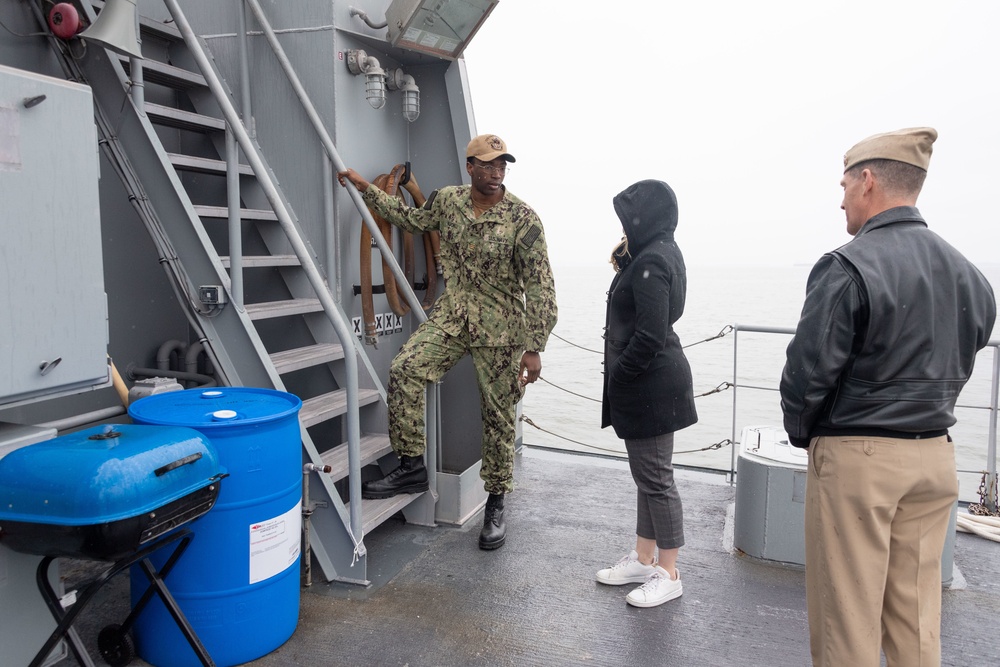 The Honorable Meredith Berger visits the U.S. Naval Academy