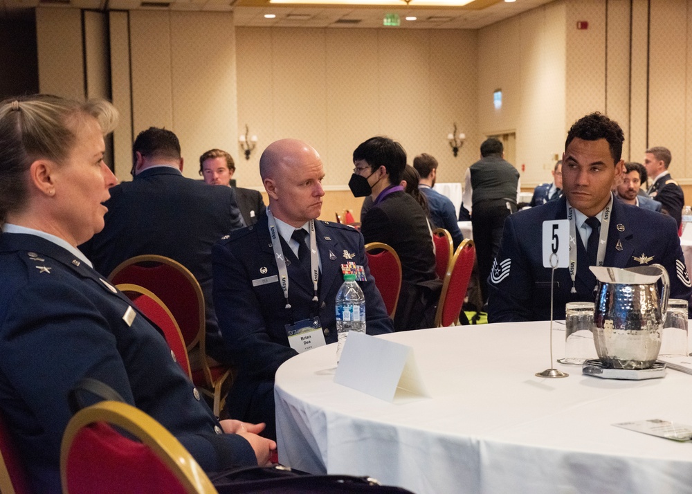 USSPACECOM Enlisted members participate in Space Professionals Speed Mentoring
