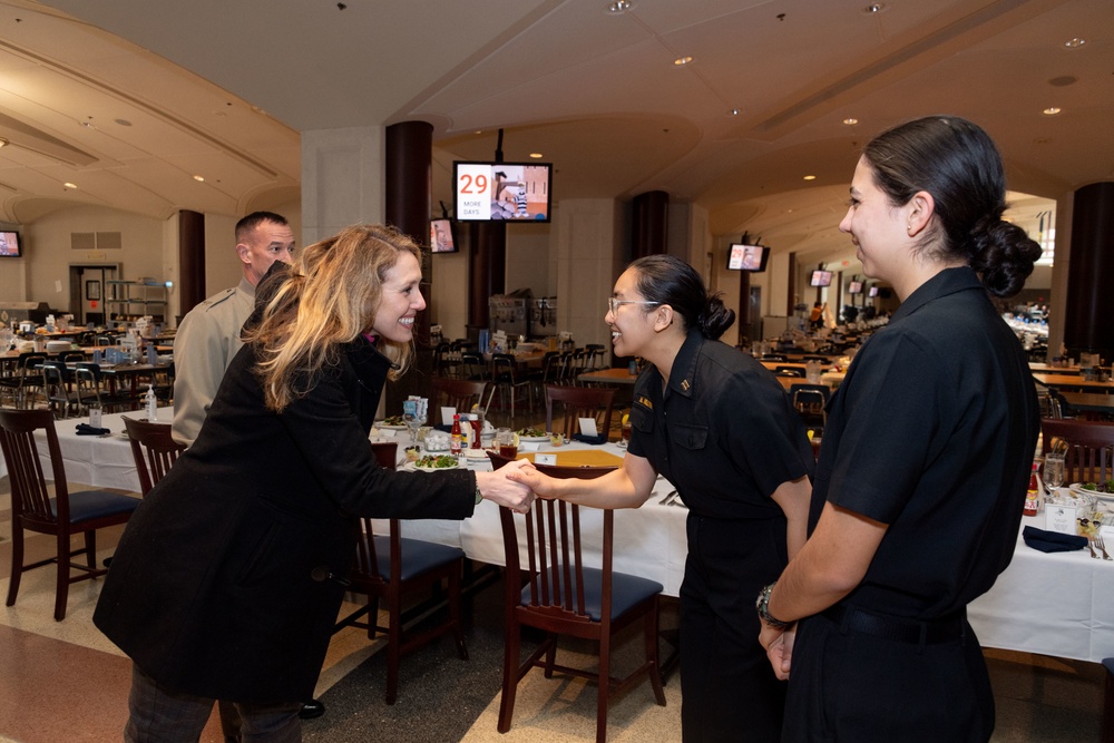 The Honorable Meredith Berger visits the U.S. Naval Academy