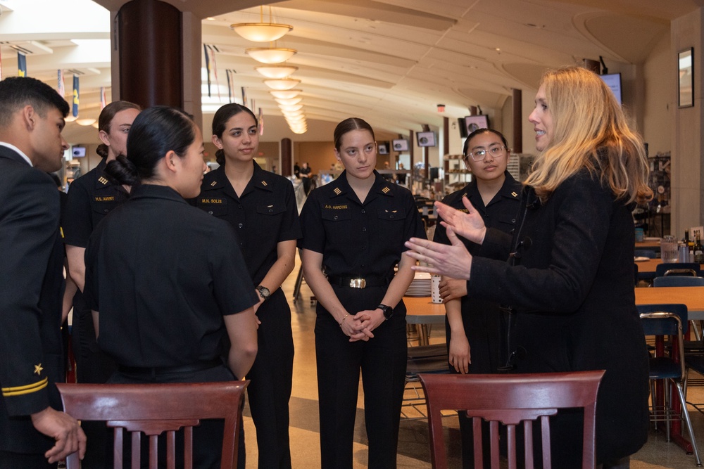 The Honorable Meredith Berger visits the U.S. Naval Academy