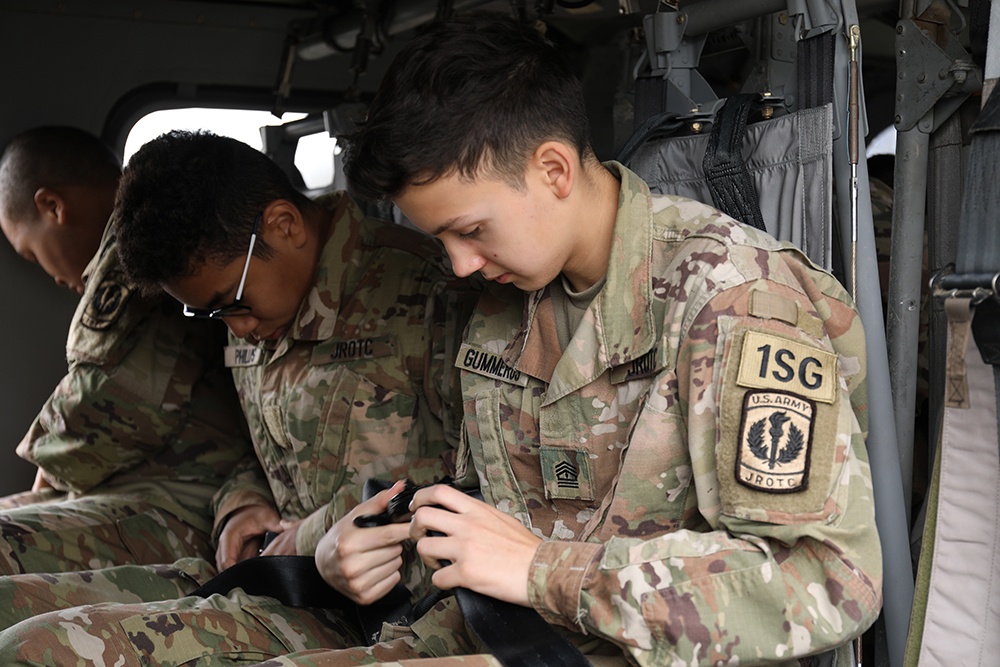 Zama JROTC cadets learn about Army aviation mission, take Black Hawk flight