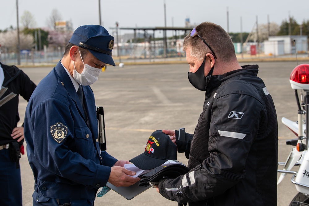 Yamato Police Department Motorcycle Training Event Onboard NAF Atsugi
