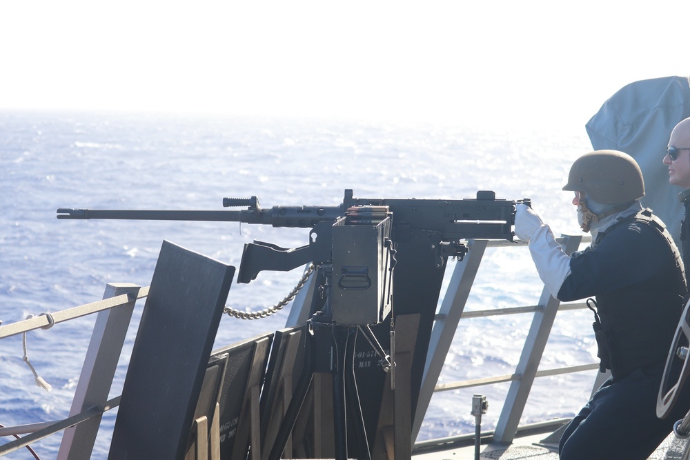 USS Charleston conducts bilateral exercise with French frigate FS Vendémiaire (F 734)
