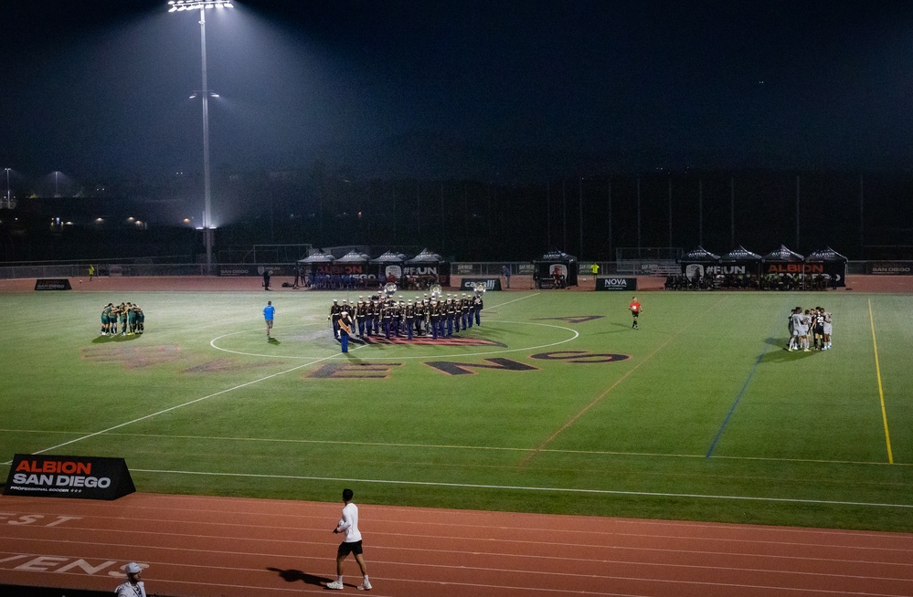 Marines participate in the Lamar Hunt U.S. Open Cup