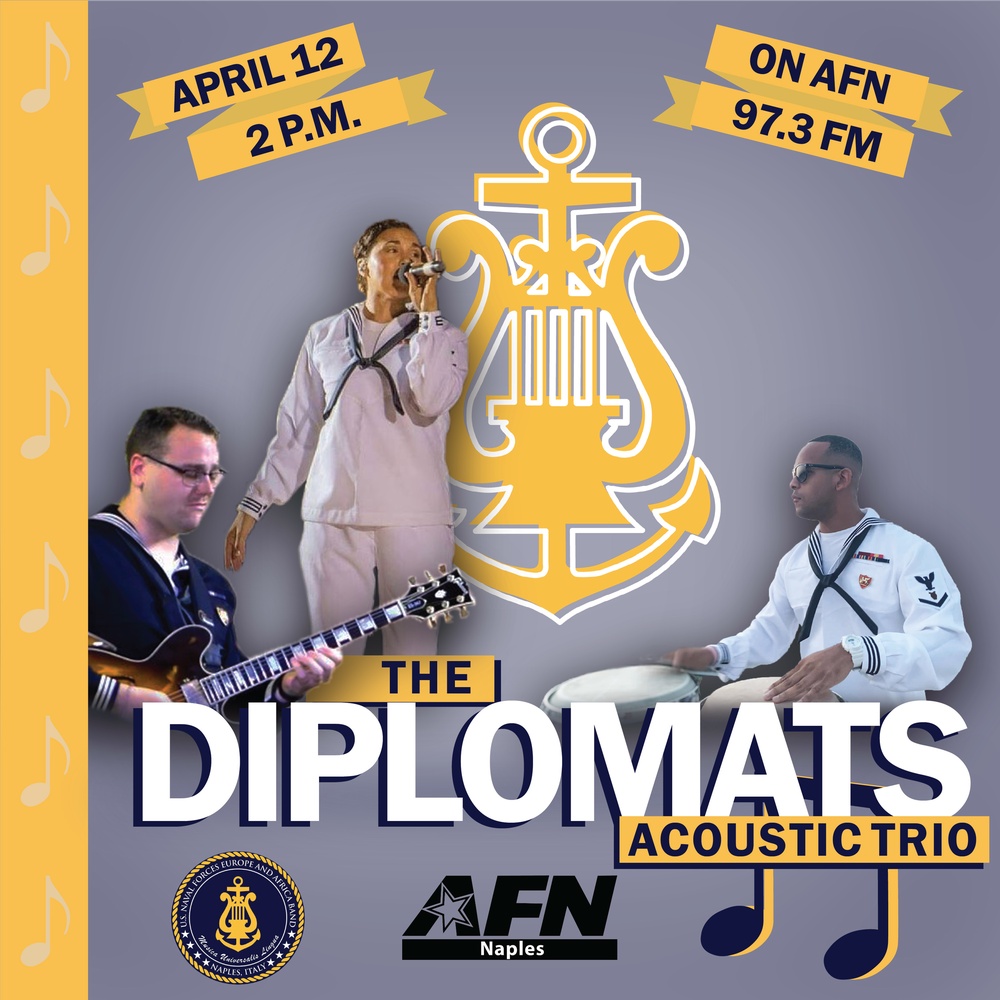Diplomats from U.S. Naval Forces Europe and Africa Band on AFN The Eagle
