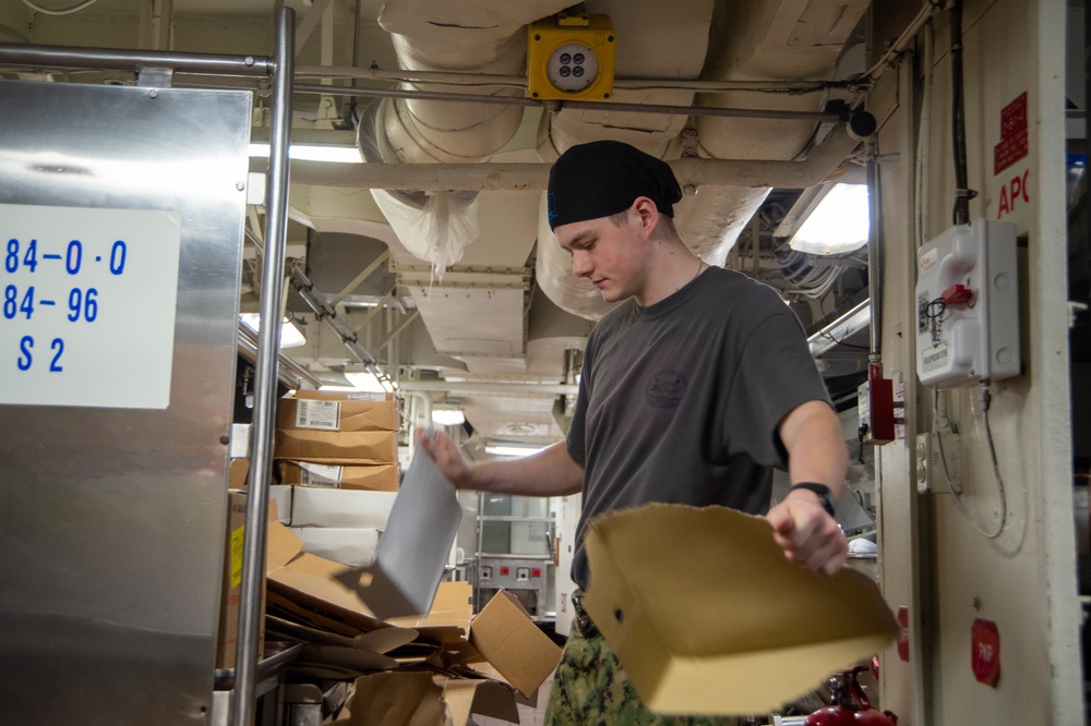 The Harry S. Truman Carrier Strike Group is on a scheduled deployment in the U.S. Sixth Fleet area of operations in support of naval operations to maintain maritime stability and security.