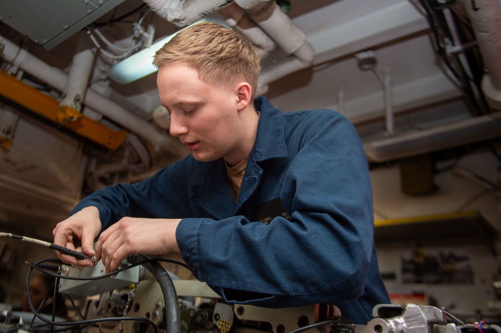 The Harry S. Truman Carrier Strike Group is on a scheduled deployment in the U.S. Sixth Fleet area of operations in support of naval operations to maintain maritime stability and security.