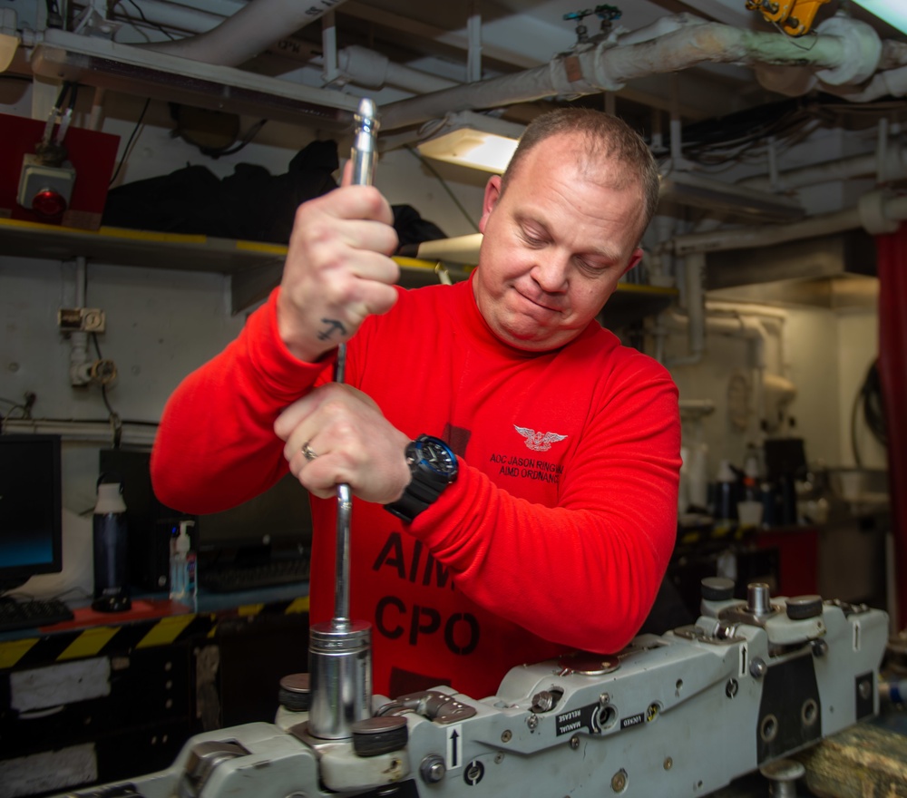 The Harry S. Truman Carrier Strike Group is on a scheduled deployment in the U.S. Sixth Fleet area of operations in support of naval operations to maintain maritime stability and security.