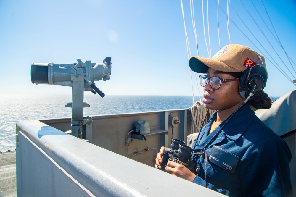 The Harry S. Truman Carrier Strike Group is on a scheduled deployment in the U.S. Sixth Fleet area of operations in support of naval operations to maintain maritime stability and security.