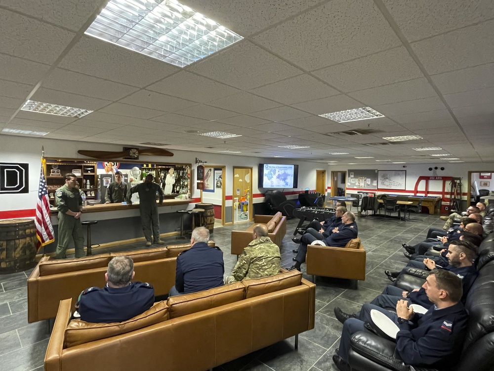 RAF Police learn about Airmen, mission, culture of Bloody Hundredth