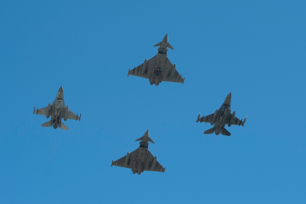 US joins NATO flyover celebrating UK certification