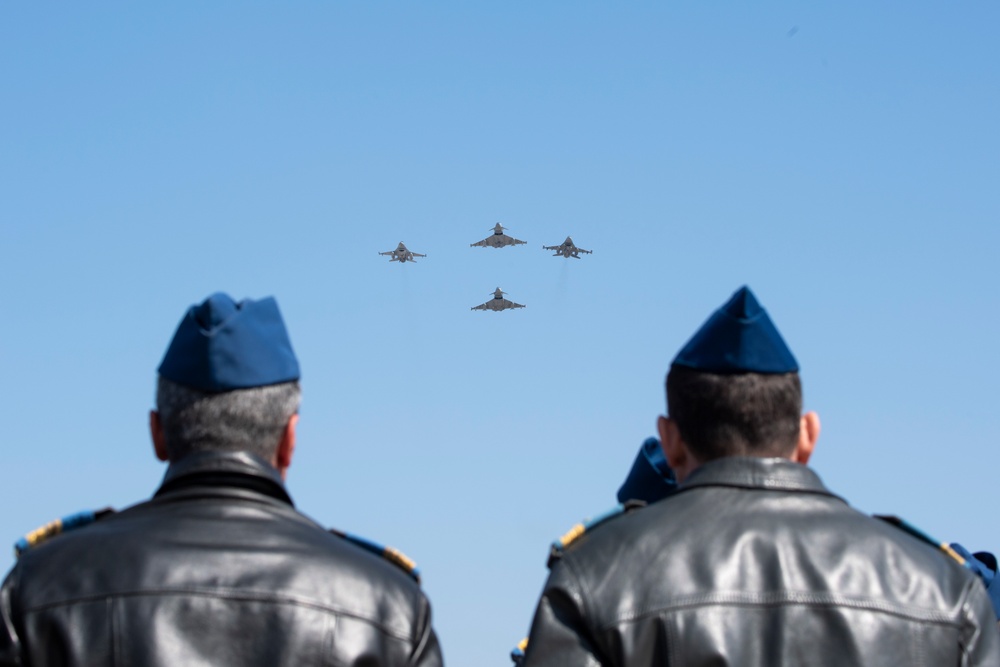 US joins NATO flyover celebrating UK certification