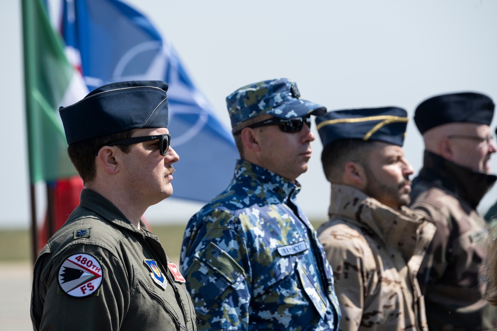 US joins NATO flyover celebrating UK certification