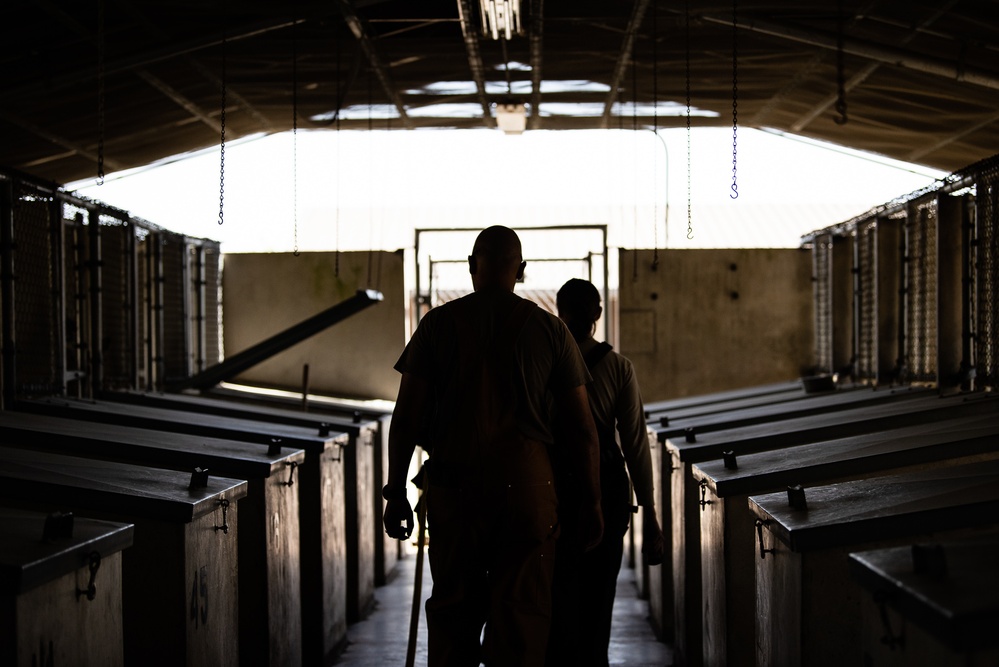 37 TRG Command Team Cleans MWD Kennels