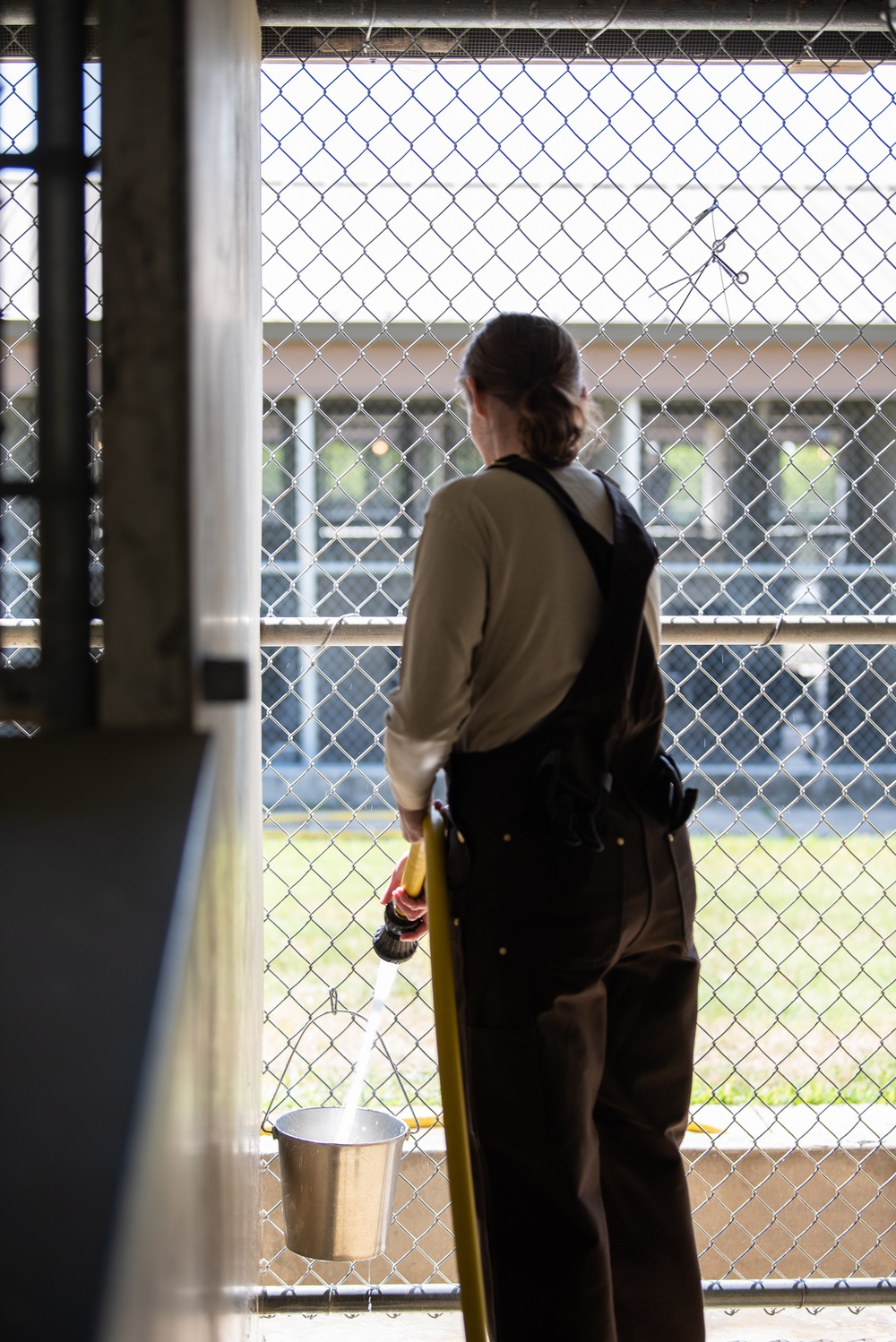37 TRG Command Team Cleans MWD Kennels