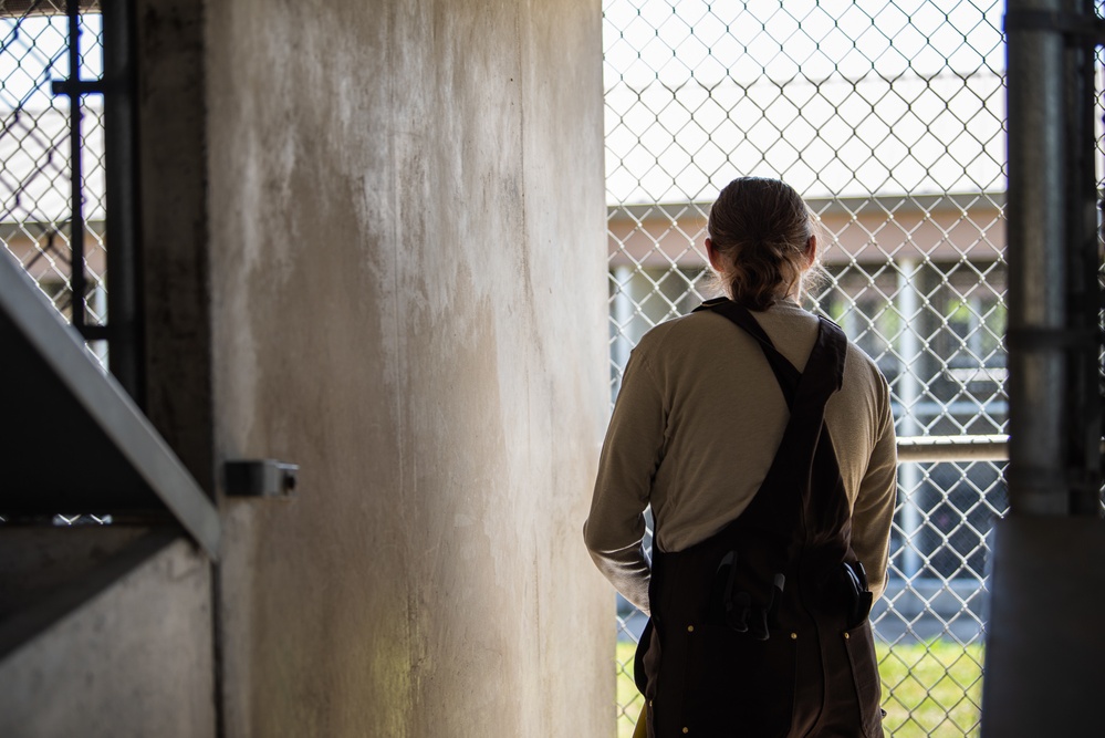 37 TRG Command Team Cleans MWD Kennels