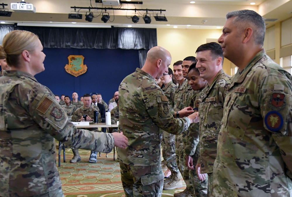 Keesler's first Dragon University Airmen receive mentor patches